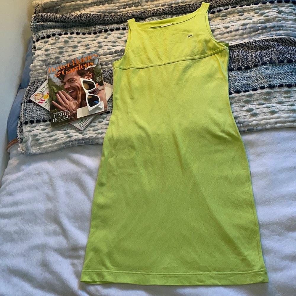 Lacoste Cotton-Blend Pique Midi Dress - Small (38)